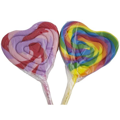 Squire Boone Heart Lollipops  ~ 24 Count   