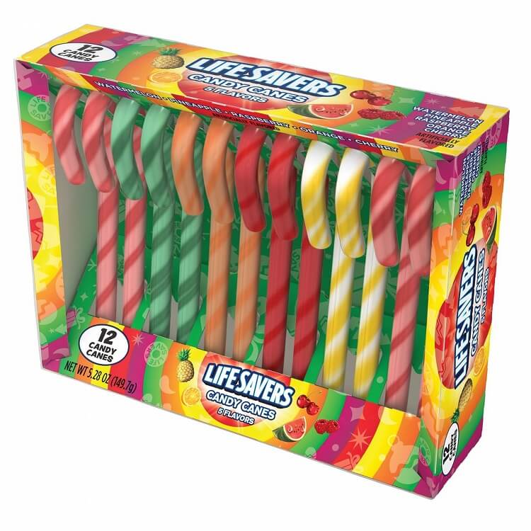 Lifesaver 5 Flavor Candy Canes 