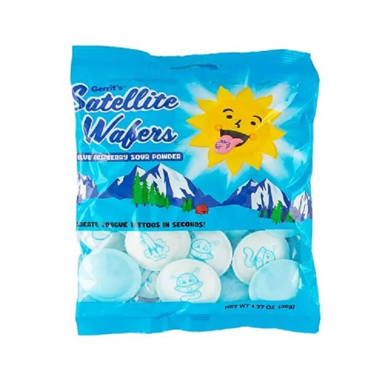 Gerrit's Sour Blue Raspberry Satellite Wafers Gerrit's Sour Blue Raspberry Satellite Wafers