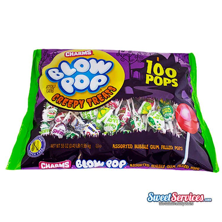 Charms Creepy Treats Blow Pops~100 Count