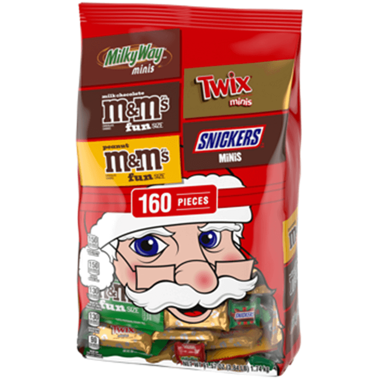 Mars Christmas Miniature Mix ~ 160 Pieces  Mars Christmas Miniature Mix ~ 160 Pieces