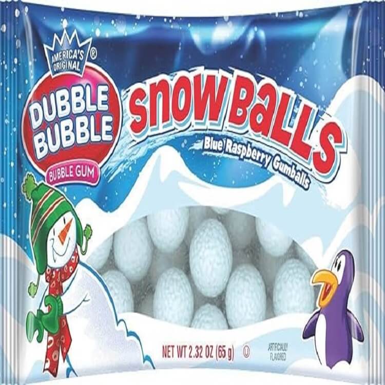 Dubble Bubble Snowballs Blue Raspberry Gumballs