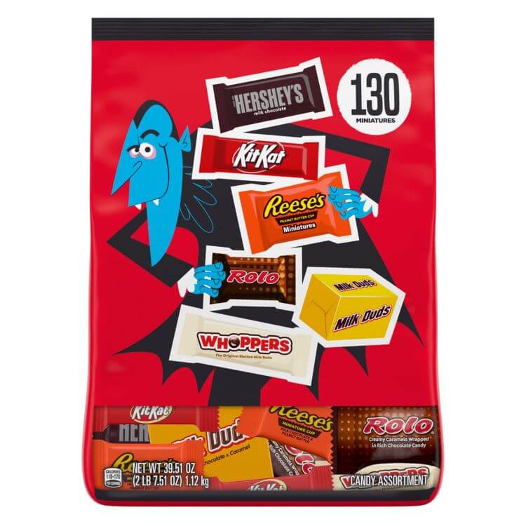 Halloween Hershey Variety Mix 130 Pieces  Halloween Hershey Variety Mix 130 Pieces