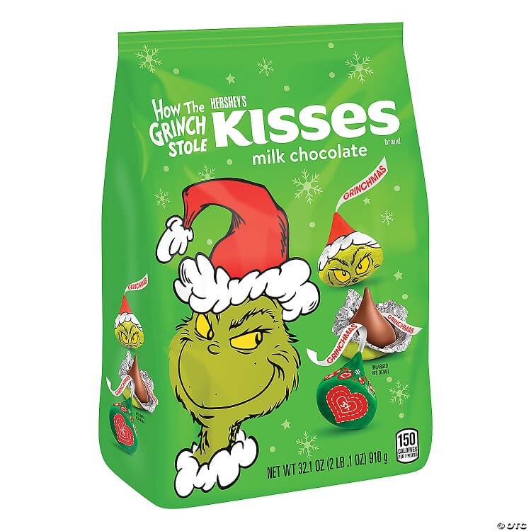 Hershey's Milk Chocolate Grinch Kisses | Christmas Candy ...