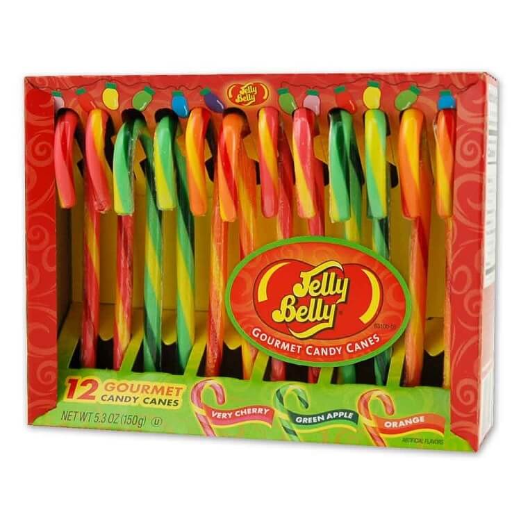 Jelly Belly Assorted 6" Candy Canes  Jelly Belly Assorted 6" Candy Canes