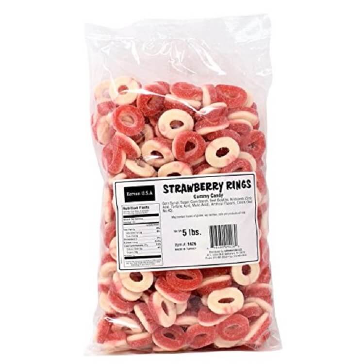 Kervan Gummi Strawberry Rings 