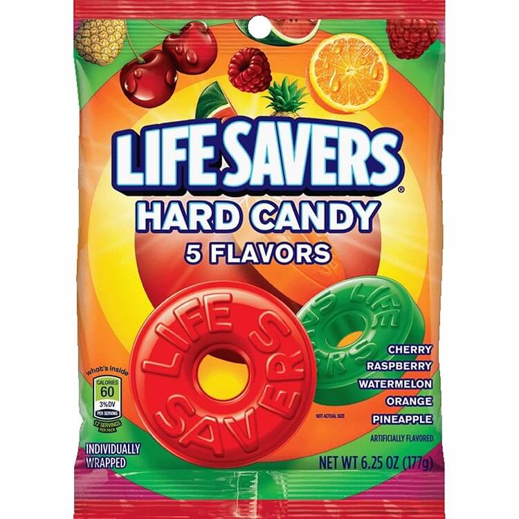 LifeSavers 5 Fruit Flavor - 12 ~ 6.25oz Bags  LifeSavers 5 Fruit Flavor - 12 ~ 6.25oz Bags