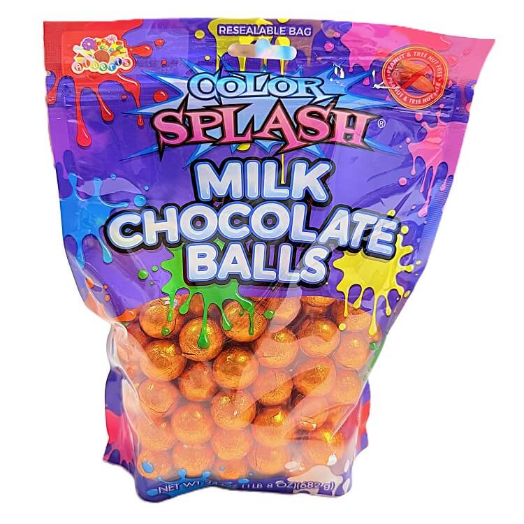 Orange Foil Chocolate Balls