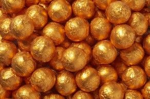 Orange Foil Chocolate Balls