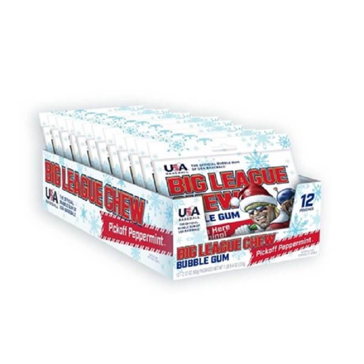 Pickoff Peppermint Big League Chew- 12 - 2.12oz Pouches