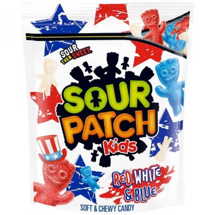 Red, White, and Blue Sour Patch Kids ~ 1.8lb. bag  