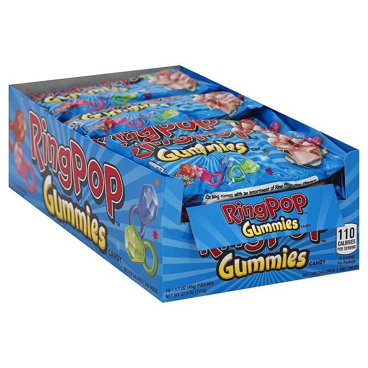 Gummy Ring Pops 16 - 1.7 oz packs