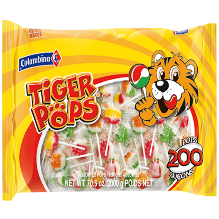 slids Registrering nyt år Columbina Tiger Pops 200 Count Bag | Bulk Lollipops | Sweetservices.com