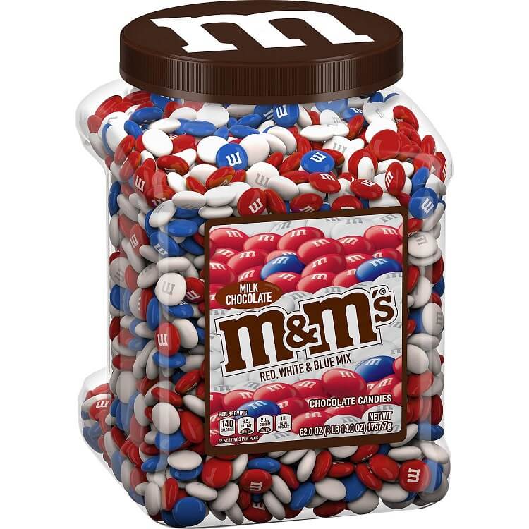 Mars M&M's Milk Chocolate Candies - 62 oz jar