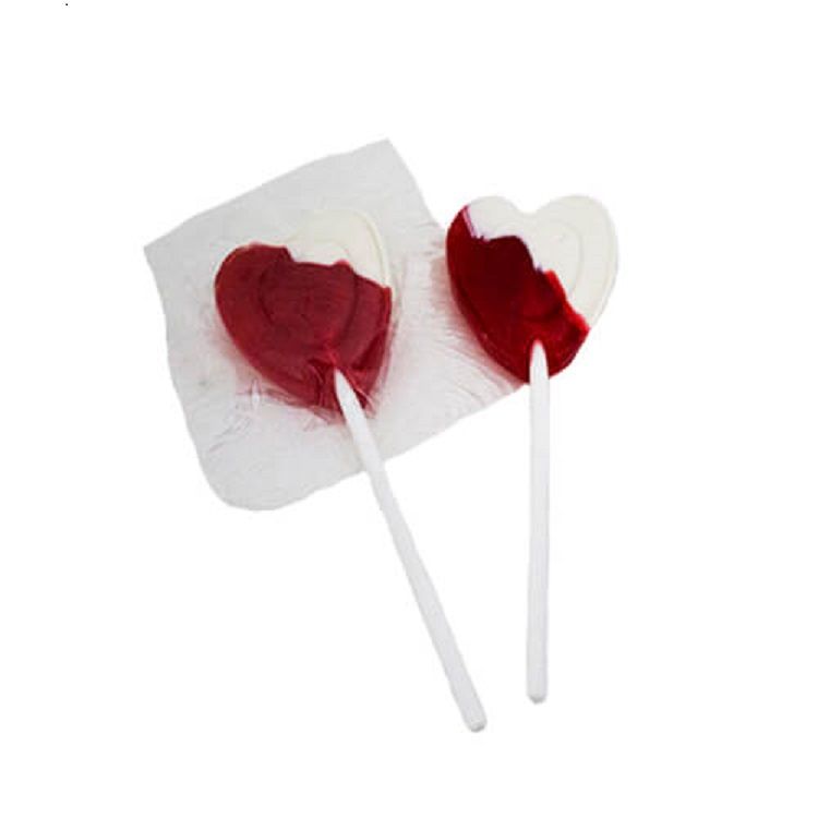 Strawberry and Cream Heart Pops