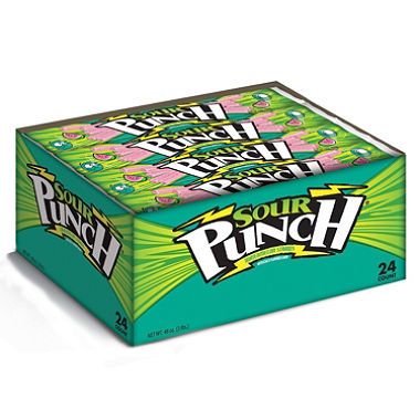 Sour Punch Straws Watermelon ~ 24ct  