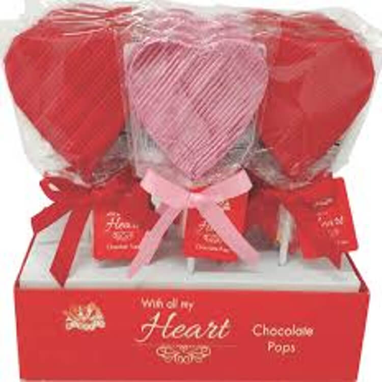 Chocolate Heart Pops 12 Count Chocolate Heart Pops 12 Count