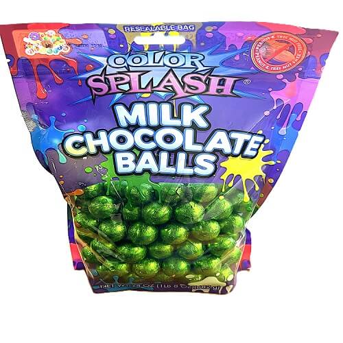 Albert's Color Splash Green Milk Chocolate Balls 