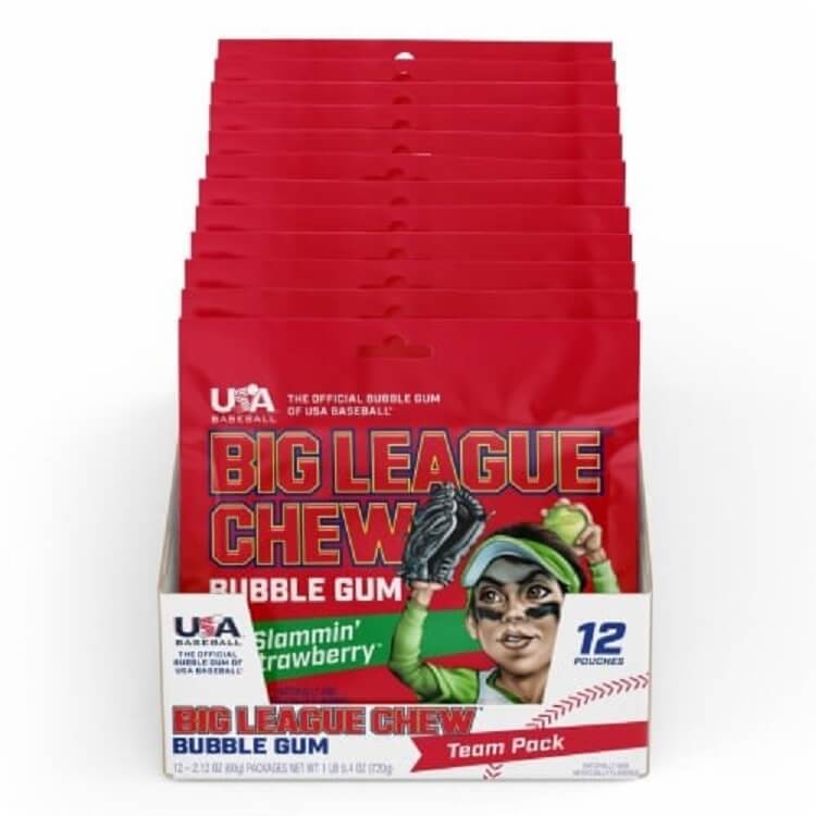 Big League Strawberry ~ 12 - 2.12oz Pouches 