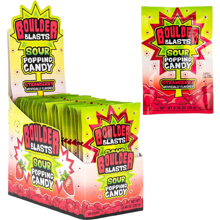 Boulder Blast Popping Candy - Strawberry