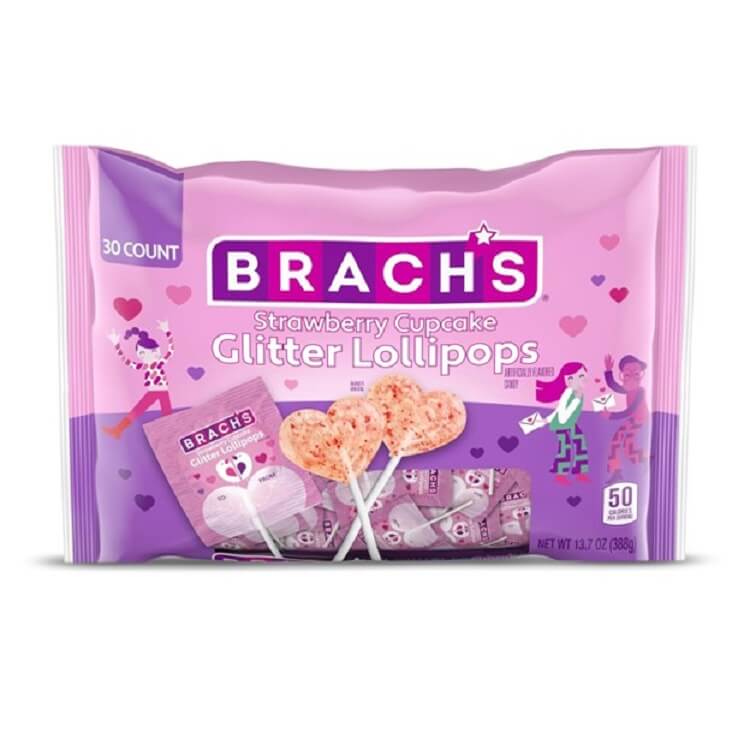 Brach's Strawberry Cupcake Glitter Pops Brach's Strawberry Cupcake Glitter Pops