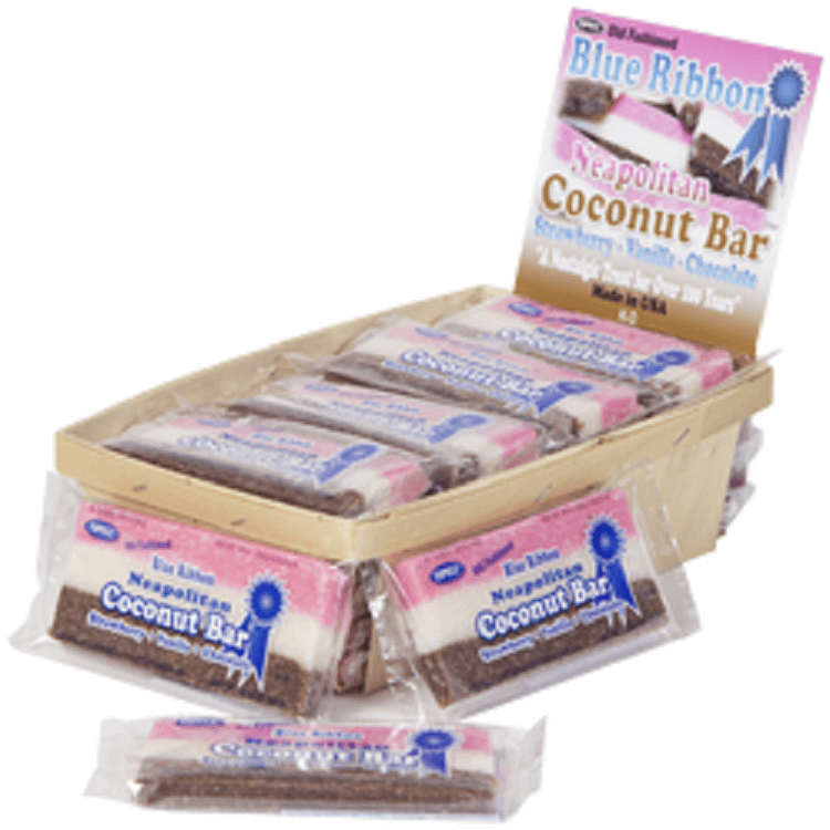 Old fashioned neapolitan coconut bar   Online Bulk Candy  Store