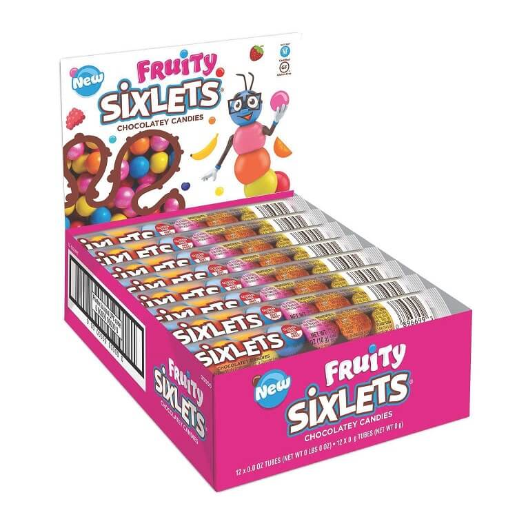 Fruity Sixlets 12 Ball Tube Fruity Sixlets 12 Ball Tube
