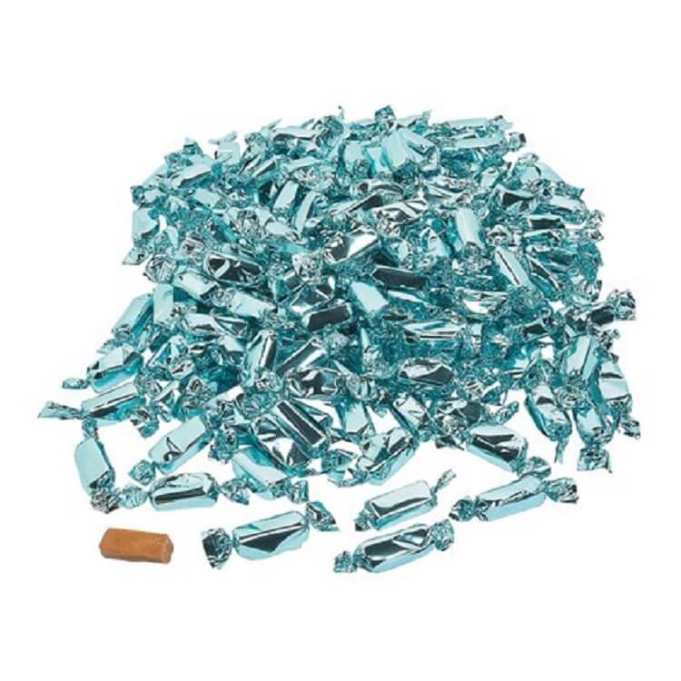 Light Blue Foiled Wrapped Caramels Light Blue Foiled Wrapped Caramels