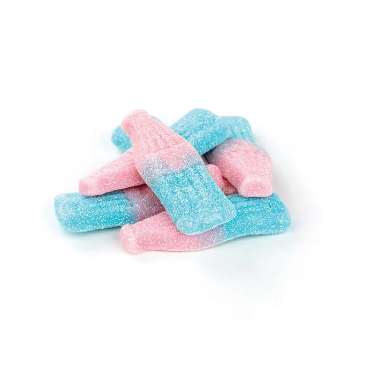 Blue and Pink Gummy Bottles - 2.2lb Bag  