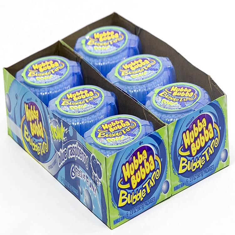Hubba Bubba Sour Blue Raspberry Bubblegum Tape