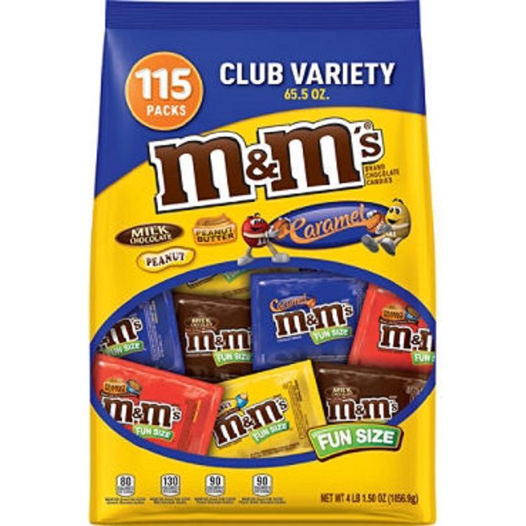 M&M Assorted Fun Size~115 Pieces
