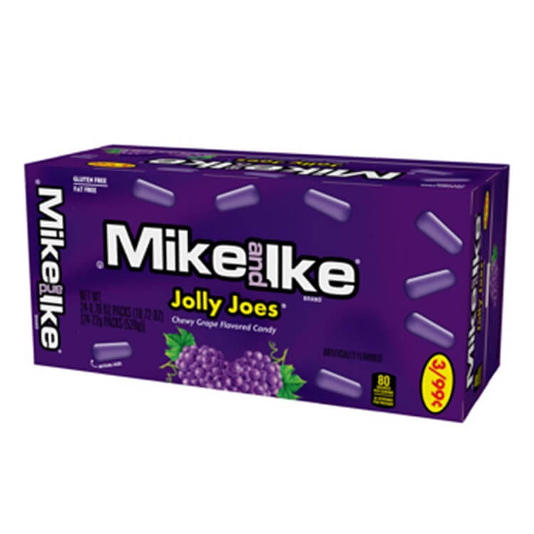 Mike and Ike Grape Jolly Joes 24 Pack 