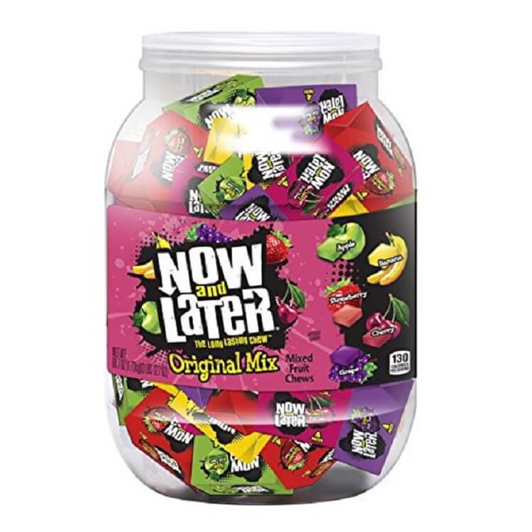 Assorted Classic Now and Later Taffy ~ 60oz Jar