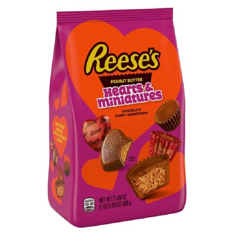 Reese's Peanut Butter Hearts and Miniatures Reese's Peanut Butter Hearts and Miniatures