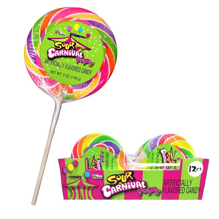 Giant Sour Carnival Pops  