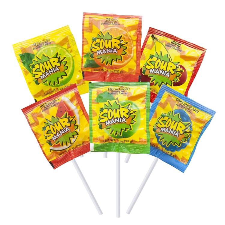 Sour Mania Lollipops