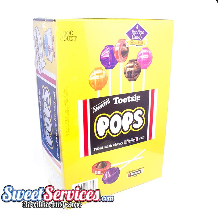 Tootsie Roll Pops 100 Count Box Bulk Lollipops