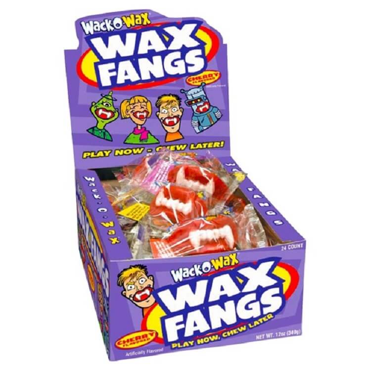 Wack-O-Wax Fangs ~ 24 Count Box  Wack-O-Wax Fangs ~ 24 Count Box