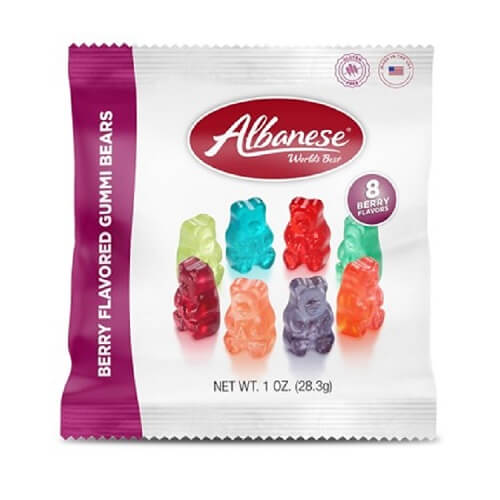 Albanese Berry Flavored Gummi Bear Treat Packs