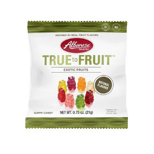 Albanese Exotic True to Fruit Gummi Bear Treat Packs