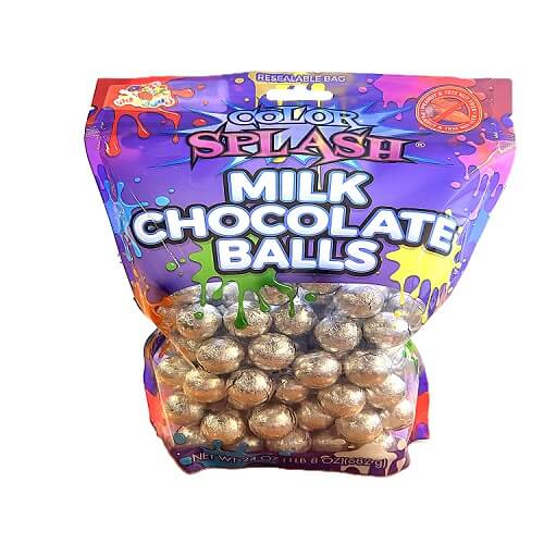 Albert's Color Splash Silver Milk Chocolate Balls  