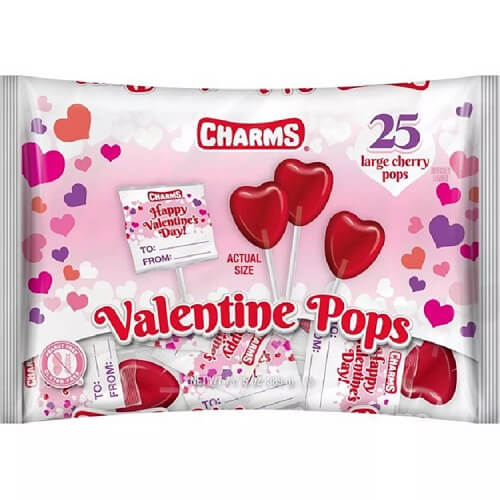 Charms Valentine Pops 25 Count