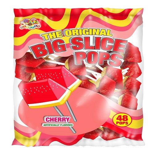 Big Slice Cherry Pop  1~48ct. Bag   Big Slice Cherry Pop  1~48ct. Bag