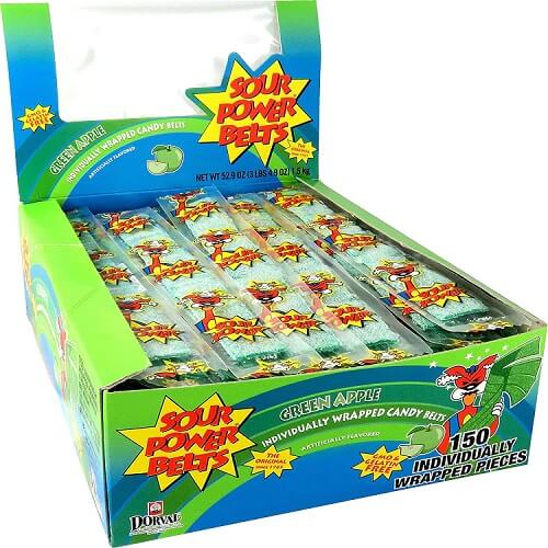 Sour Power Green Apple Belts ~ 150 Count