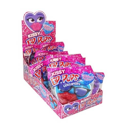 Glitter Lip Lollipops ~ 12 Count 