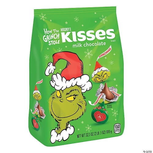 Hershey's Milk Chocolate Grinch Kisses Hershey's Milk Chocolate Grinch Kisses