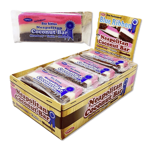 Neapolitan Coconut Bar ~ 24 Count  