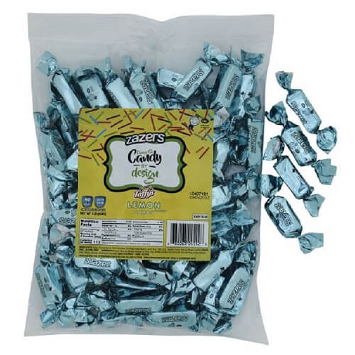 Zazers Baby Blue Foiled Lemon Candy: 1LB Bag