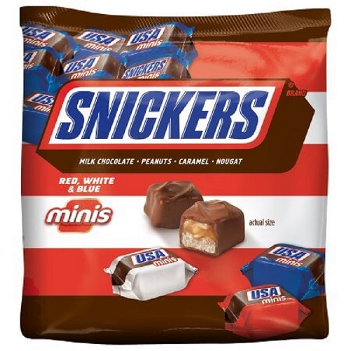 Red, White, & Blue Mini Snickers ~ 40oz. Bag 