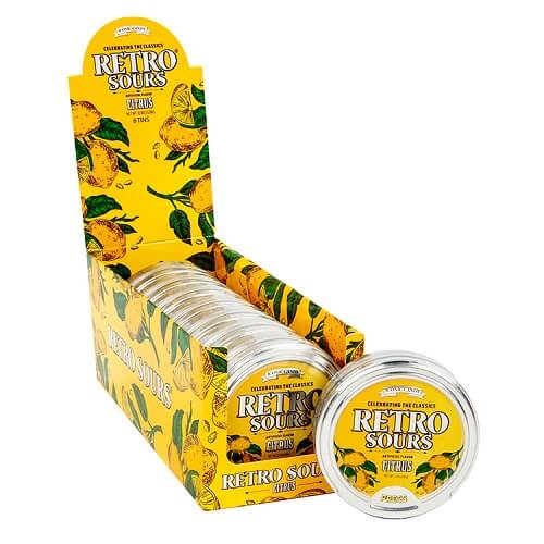 Iconic Candy Retro Sours Citrus Candy Tins   Iconic Candy Retro Sours Citrus Candy Tins